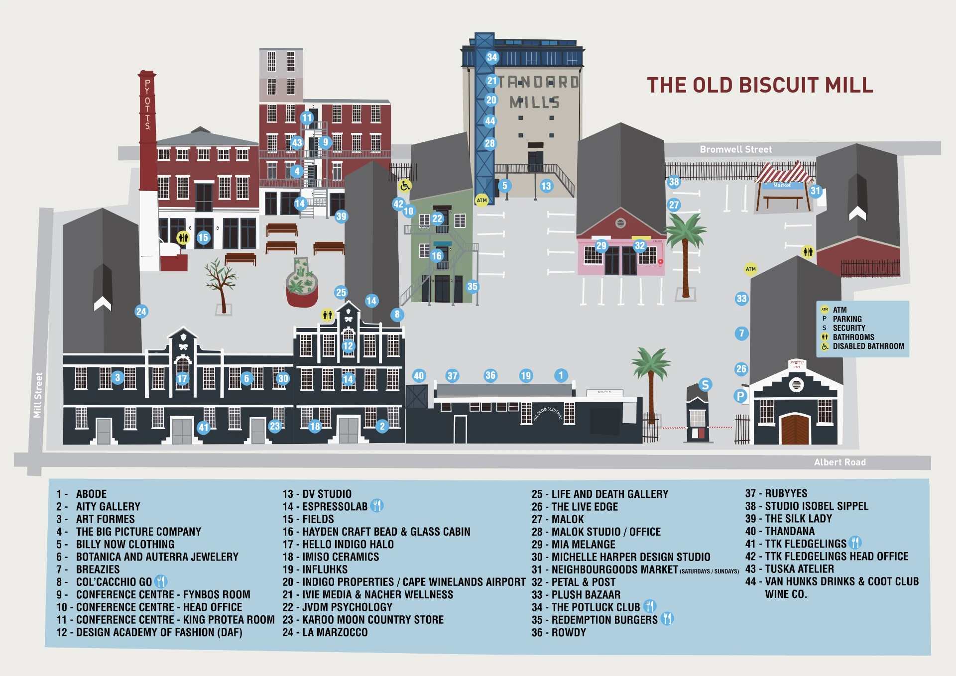 The Old Biscuit Mill Map 2026